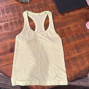 Size 2 lulu racerback tank. Spring green in color